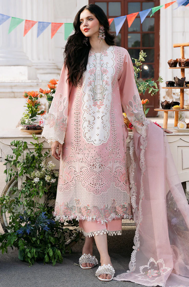 3 Piece - Embroidered Lawn Shirt - UPJ002