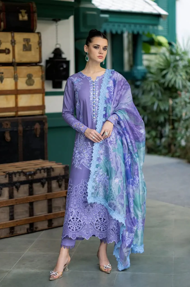3 Piece - Embroidered Lawn Suit - UPJ003