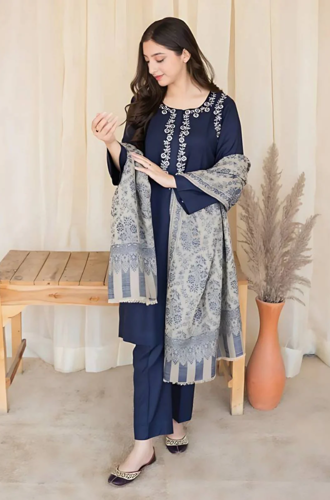 Asling - 3 Piece Lawn Embroidered Suit - UPFF038