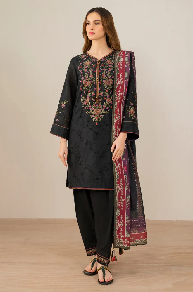 Maria B - 3PC Lawn ChickenKari Embroidered Suit - UPBF049