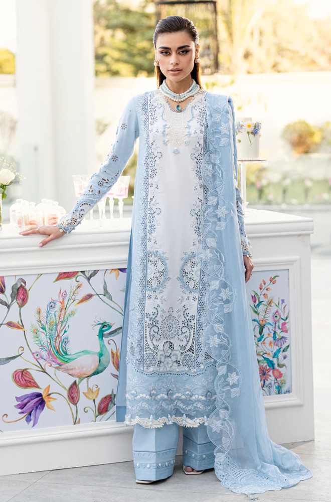 Qalamkar - 3 Piece Lawn Embroidered Suit (Unstitched) - UPJ0160