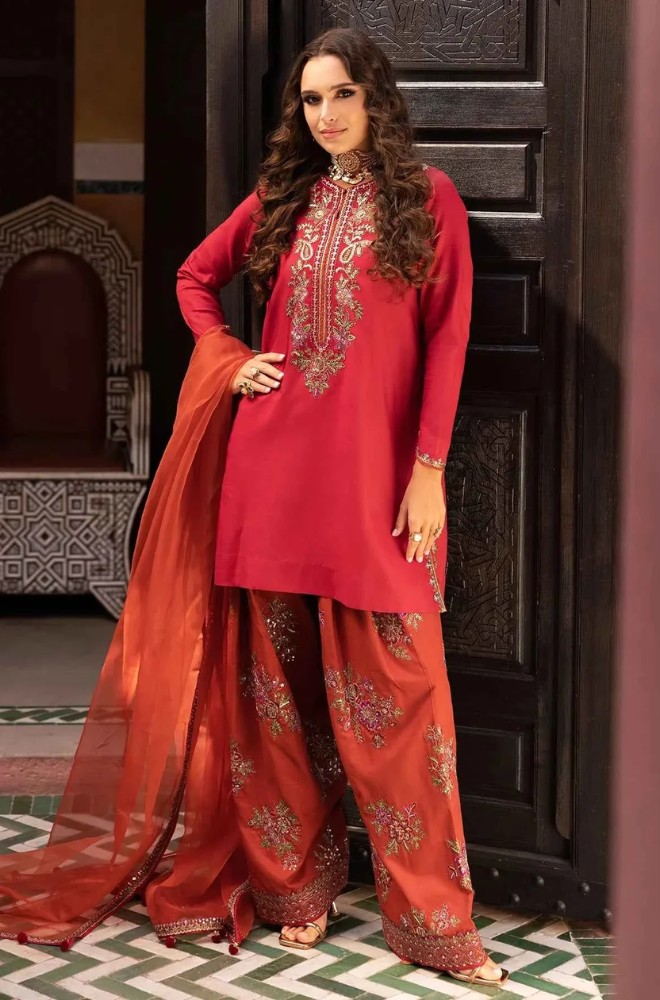 Sapphire- 3PC Lawn Sequence with Embroidered suit - UPM0140