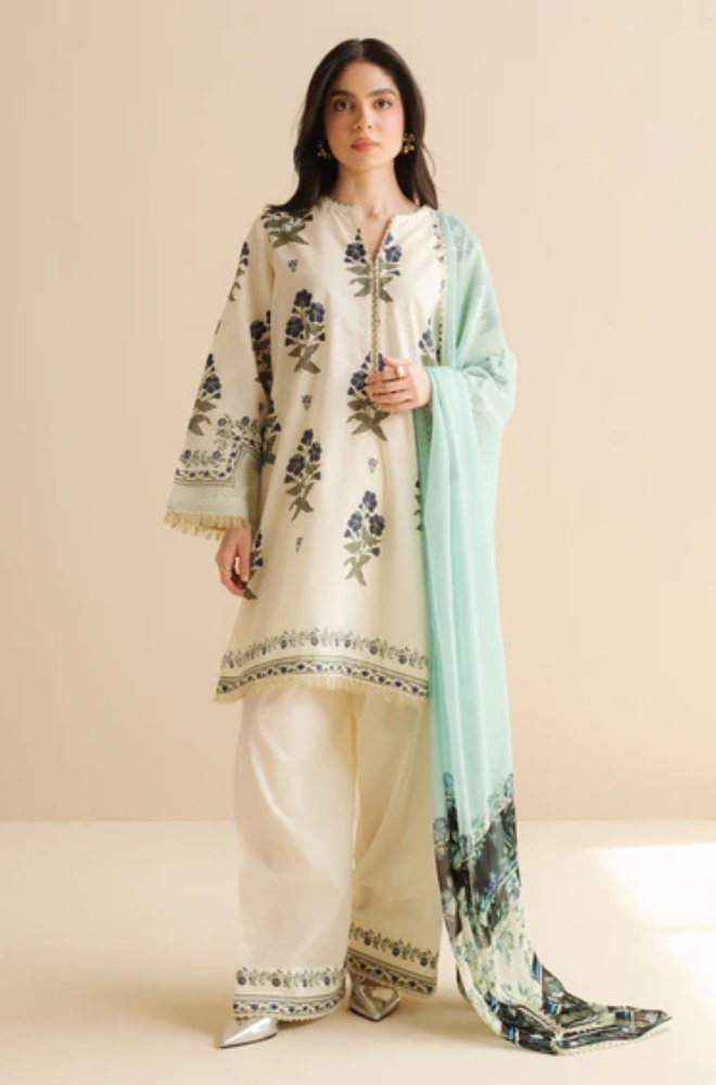 Coco by Zara Shahjahan -3PC Lawn Digital Printed Suit (Unstitched) - UPHB0148