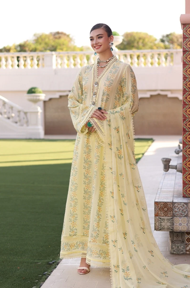 3 Piece - Embroidered Lawn Suit - UPJ004