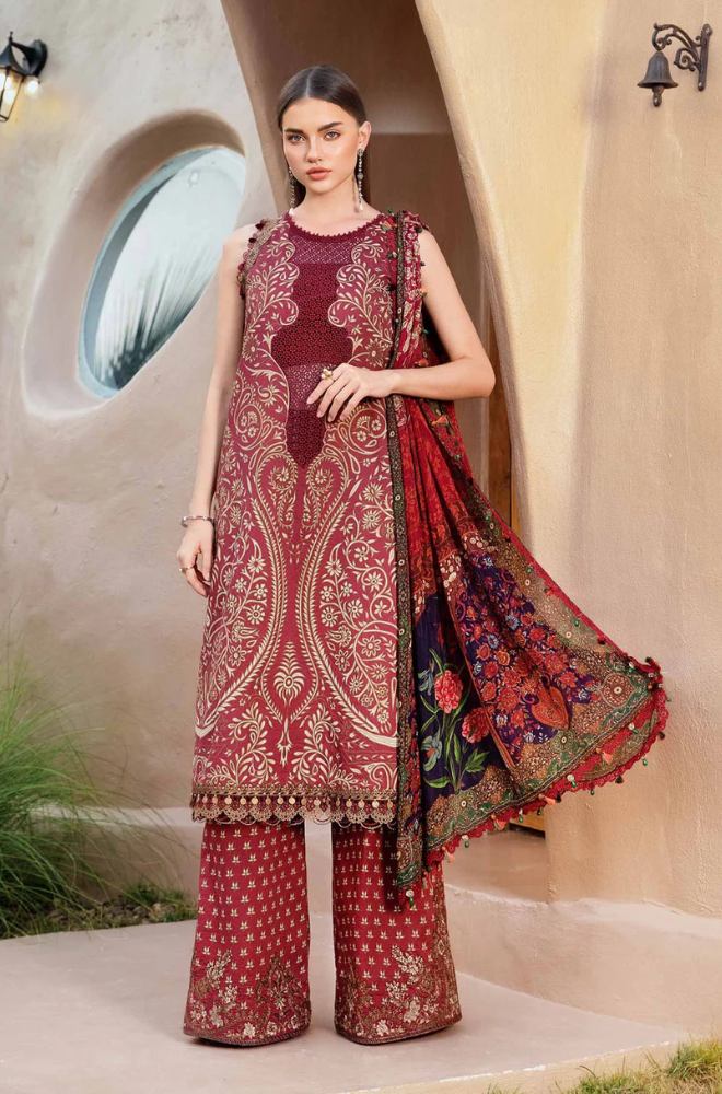 Maria.B - 3PC Lawn Digital Printed Suit (Unstitched) - UPHB0143