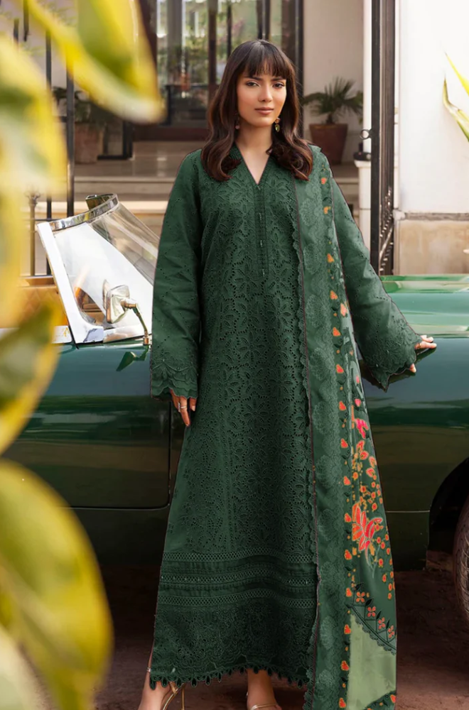 Motifz- 3PC Lawn Embroidered Suit (Unstitched) - UPM0138