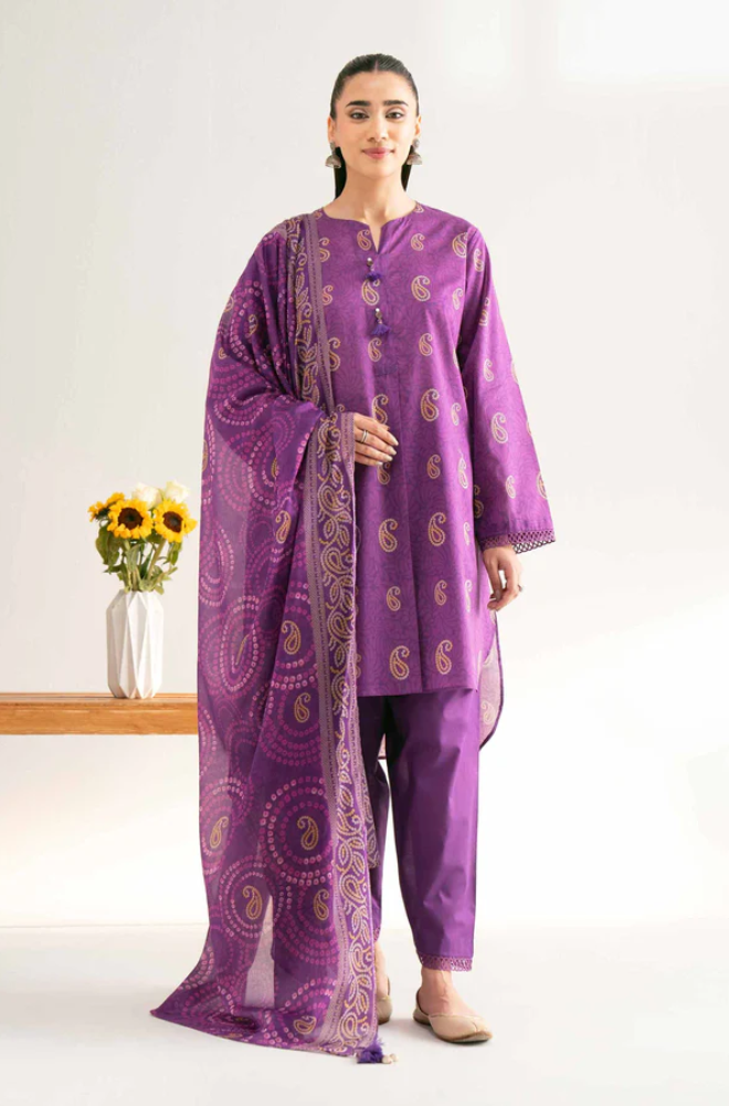 Nishat- 3PC Lawn Digital Printed Suit (Unstitched) - UH0171