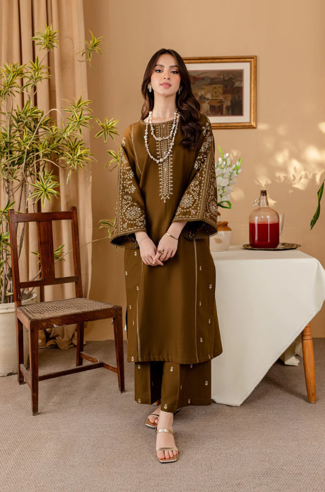 Baroque - 2PC Lawn Embroidered Suit- BFRZ0161