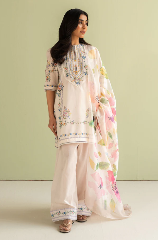 COCO by Zara Shahjahan - 3PC Lawn Digital Printed Suit-UPHB043
