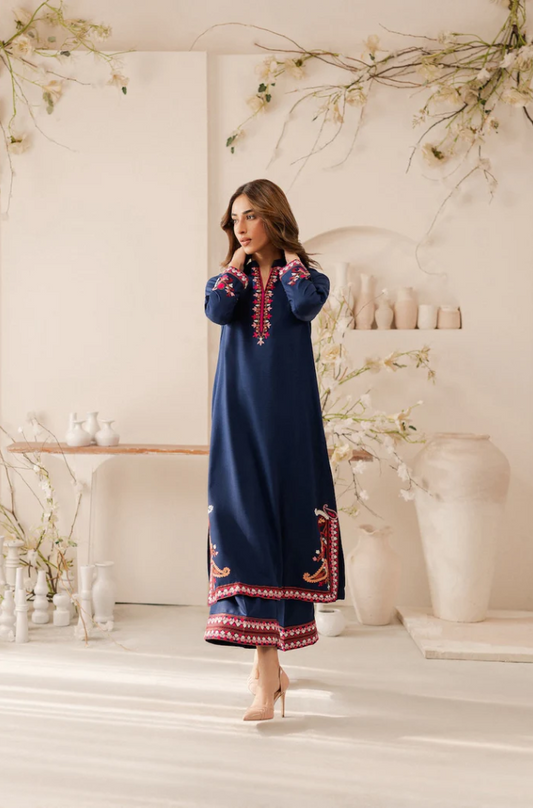 Palwasha- 3PC Unstitched Dhanak Embroidered Suit - US105