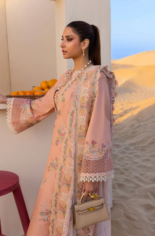 Crimson - 3PC Unstitched Dhanak Embroidered Suit - US140