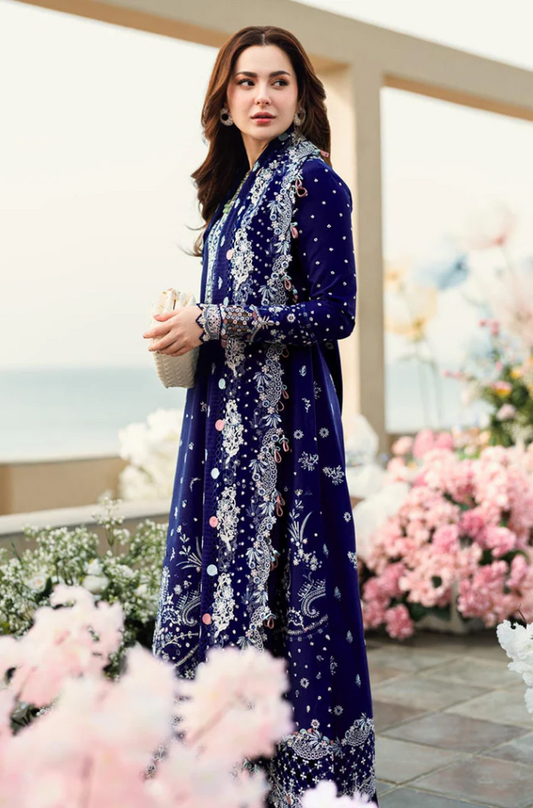 Qalamkar - 3PC Unstitched Dhanak Embroidered Suit - US145