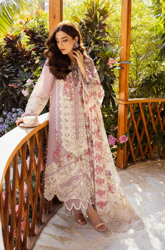 Elaf - Premium- 3PC Unstitched Dhanak Embroidered Suit - US103