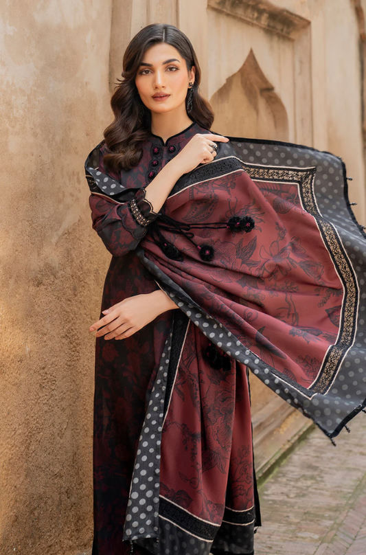 Baroque - 3PC Khaddar Digital Printed Suit (Unstitched) - UH294