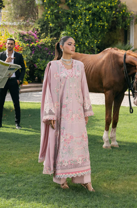 Elaf - 3PC Unstitched Lawn Embroidered Suit - UA245