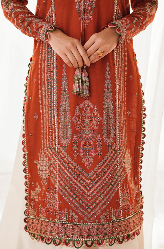 Hussain Rehar - 3PC Unstitched Dhanak Embroidered Suit - US230