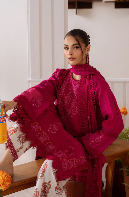 Saira Rizwan - 3PC Lawn Embroidered Suit (Unstitched) - UPJ0182