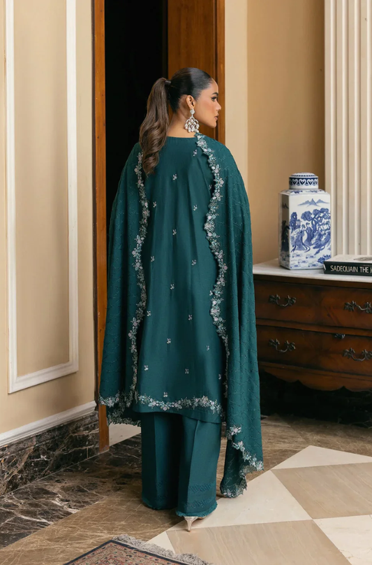 Sapphire - 3PC Unstitched Lawn Embroidered Suit - UA255