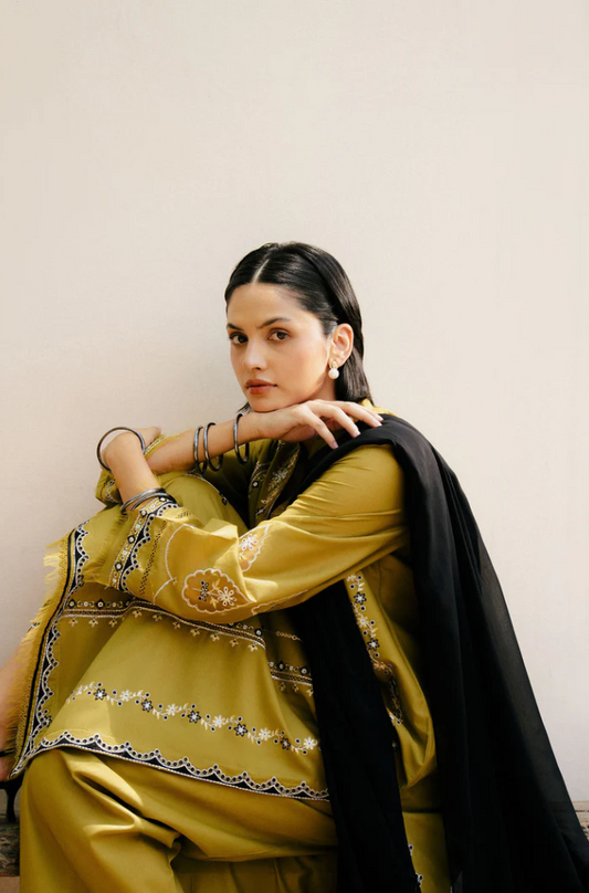 Coco by Zara Shahjahan- 3PC Unstitched Dhanak Embroidered Suit - US139