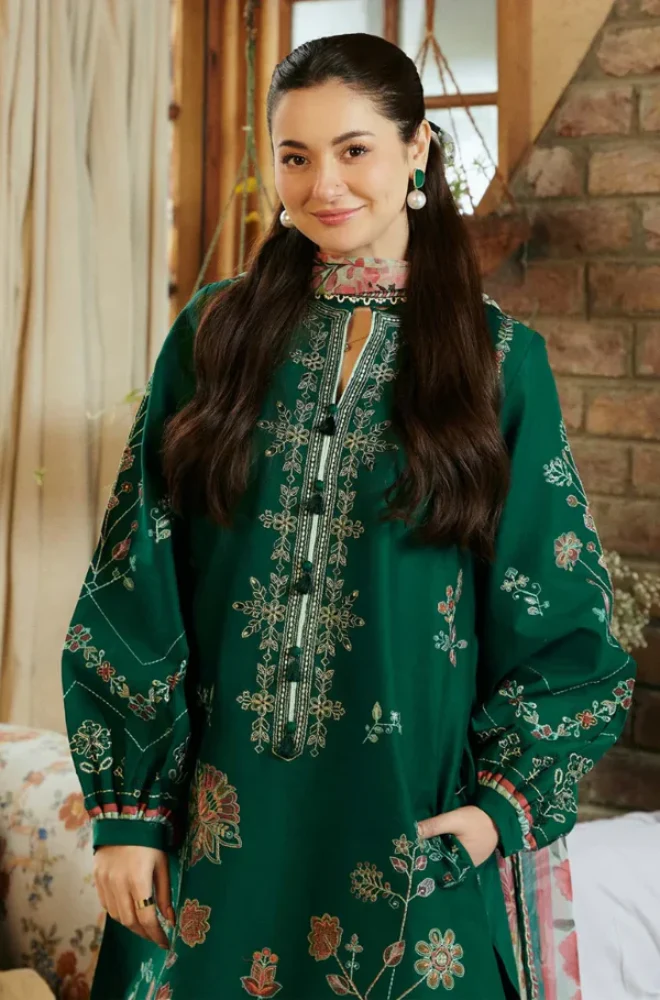 BAROQUE - 3PC Lawn Embroidered Suit -UPA054