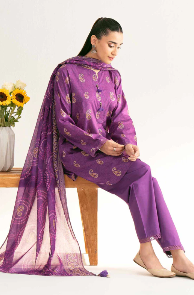 Nishat- 3PC Lawn Digital Printed Suit (Unstitched) - UH0171