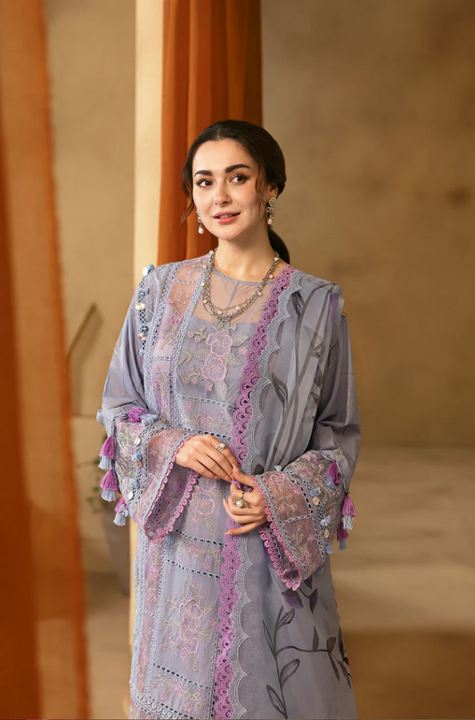 Saira Rizwan - 3PC Lawn Embroidered Suit (Unstitched) - UF0134
