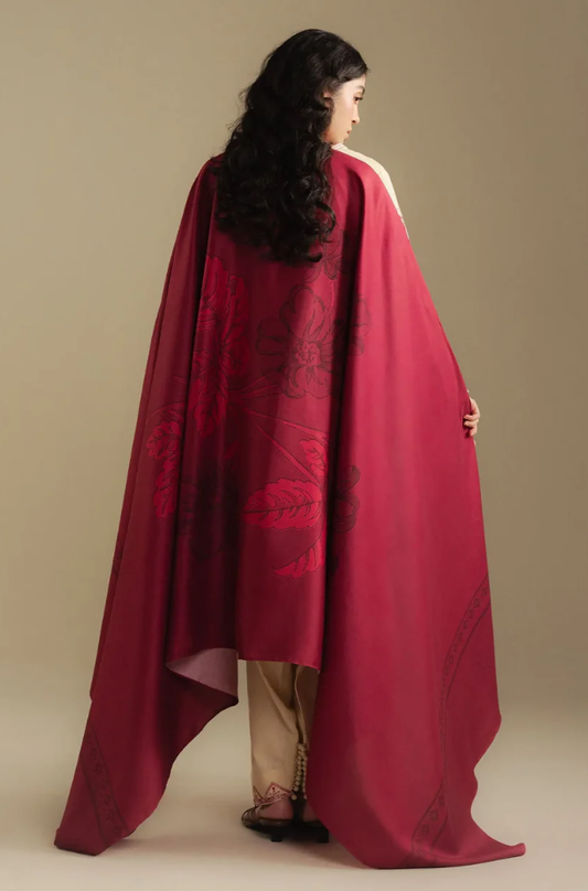 Zara Shahjahan - 3PC Unstitched Dhanak Embroidered Suit - UH277