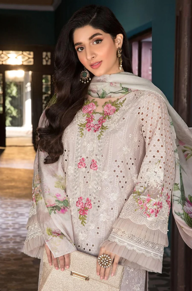 Elaf premium-3 Piece - Embroidered Lawn Suit (Unstitched) - UPJ0159