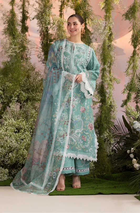 Sobia Nazir - 3PC Unstitched Lawn Embroidered Suit - UA238