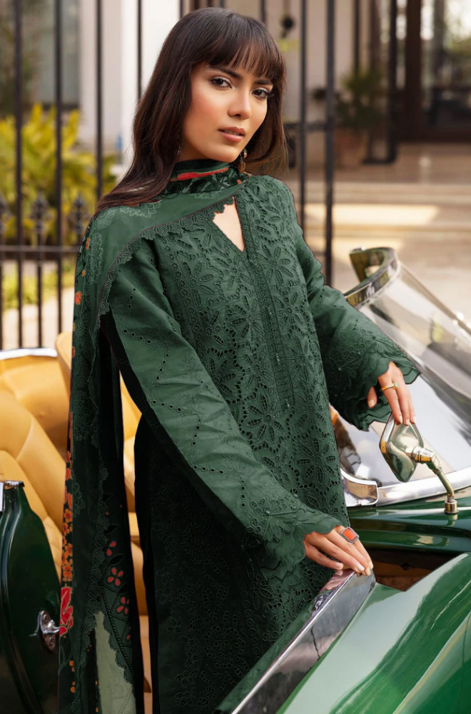 Motifz- 3PC Lawn Embroidered Suit (Unstitched) - UPM0138