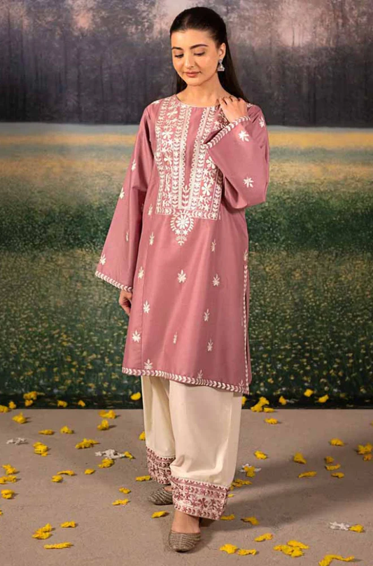 Urge - 3PC Unstitched Dhanak Embroidered Suit - UH248