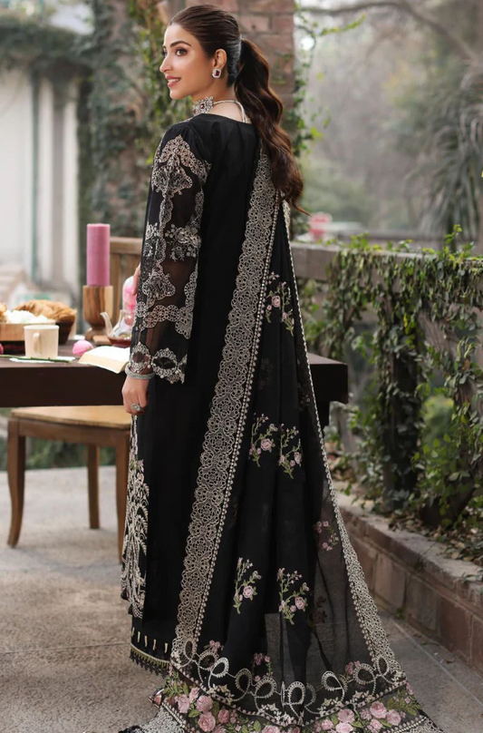 KAHF - 3PC Dhanak Embroidered Suit (Unstitched) - UH210