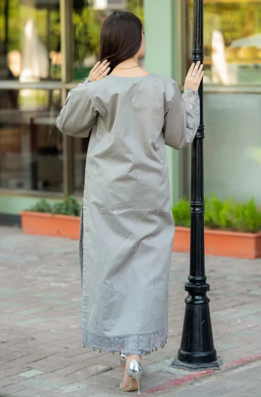 FLORENT - 3PC Unstitched Dhanak Embroidered Suit - US174