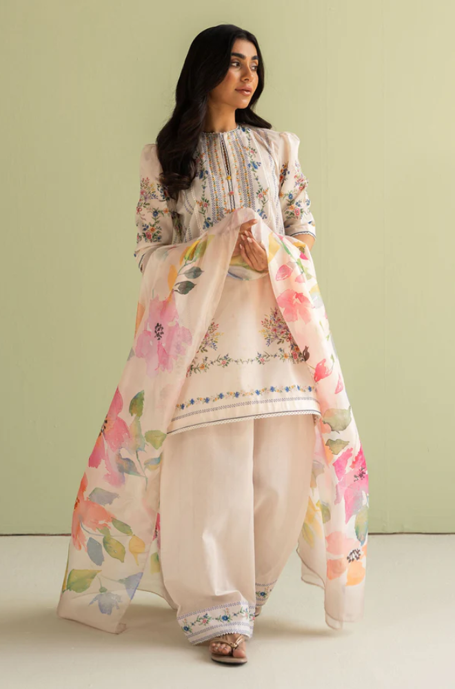 COCO by Zara Shahjahan - 3PC Lawn Digital Printed Suit-UPHB043