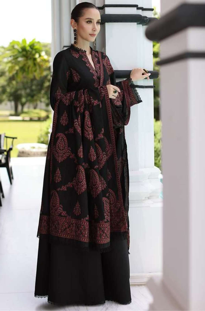 Bareeze - 3PC Unstitched Dhanak Embroidered Suit - UH240