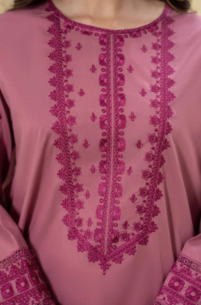Sapphire - 2PC Dhanak Embroidered Suit (Unstitched) - US204