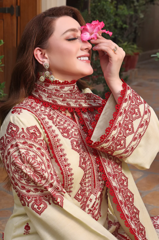 Aneelas - 3PC Unstitched Dhanak Embroidered Suit - US152