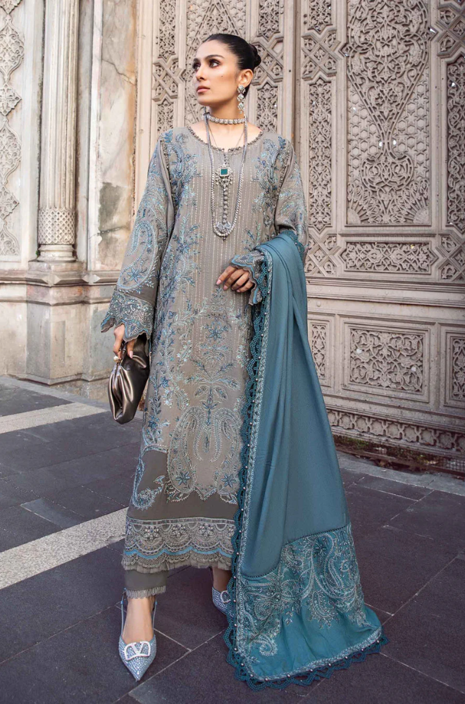 Bareeze - 3PC Dhanak Embroidered Suit (Unstitched) - UH188