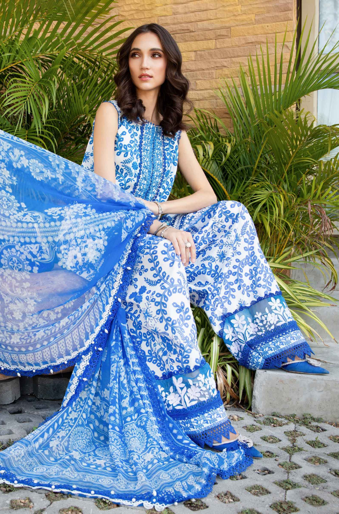 Maria.B - 3PC Lawn Digital Printed Suit (Unstitched) - UPHB0155