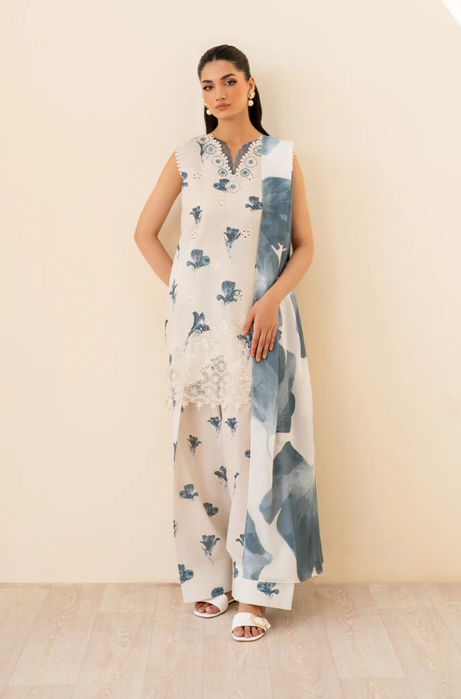 Iznik- 3PC Lawn Digital Printed Suit (Unstitched) - UPHB0177