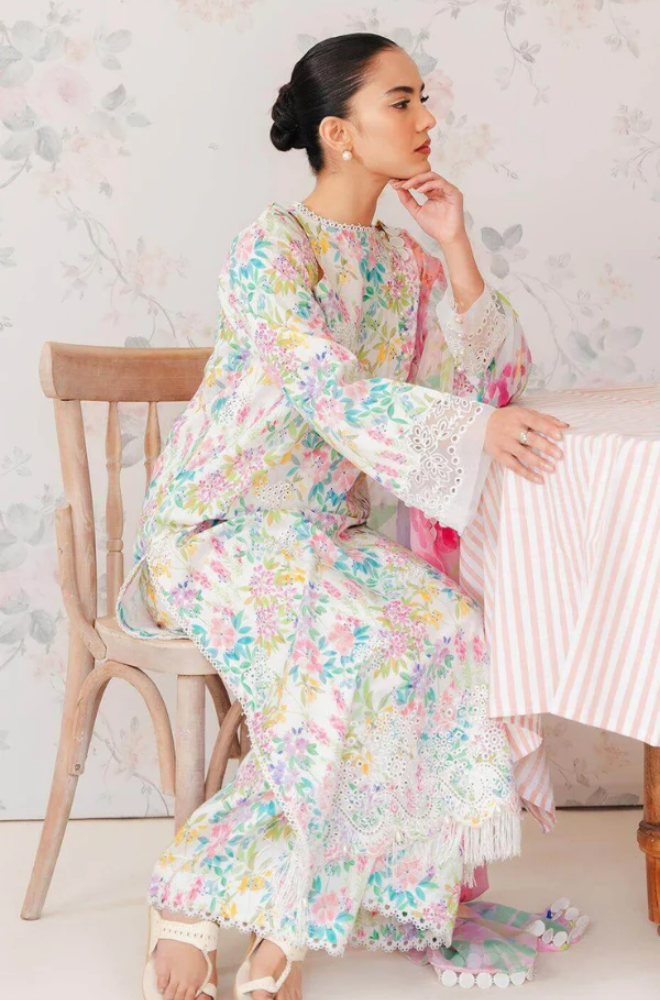 Afrozeh -3PC Lawn Digital Printed Suit (Unstitched) - UPHB0152