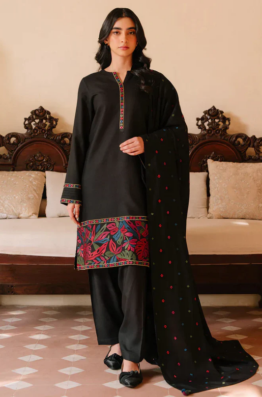 Jazmin - 3PC Lawn Embroidered Suit (Unstitched) -UPF058