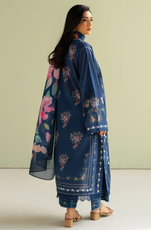 COCO by Zara Shahjahan - Winter 3PC Dhanak Embroidered Suit (Unstitched) -UB042