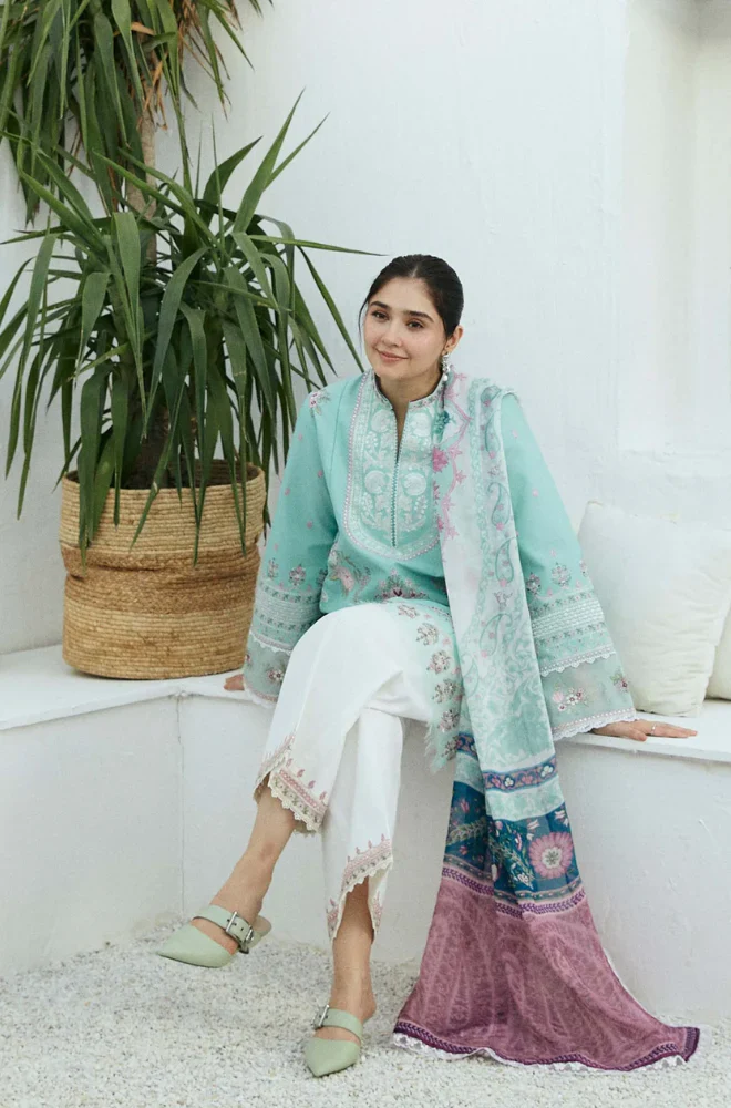 Coco By Zara Shahjahan - 3 Piece Embroidered Lawn Shirt - UPA029