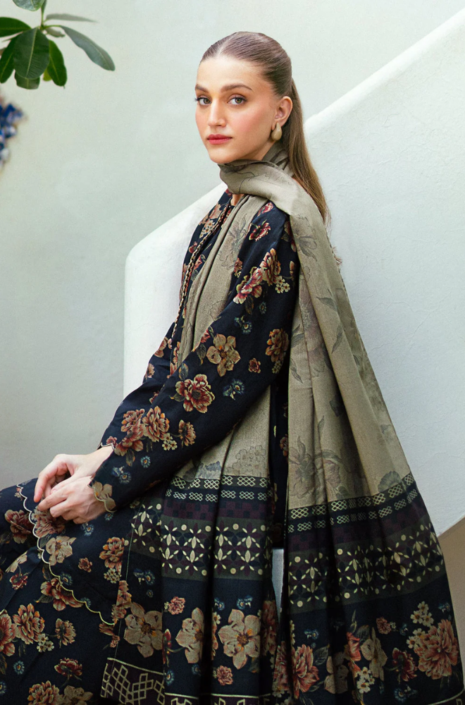 Baroque -3PC Lawn Digital Printed Suit (Unstitched) - UPHB0153