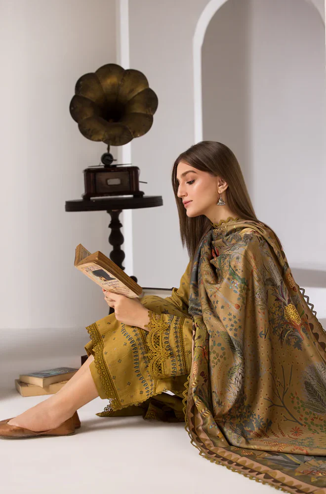 3 Piece - Embroidered Lawn Suit (Unstitched) - UPJ0158