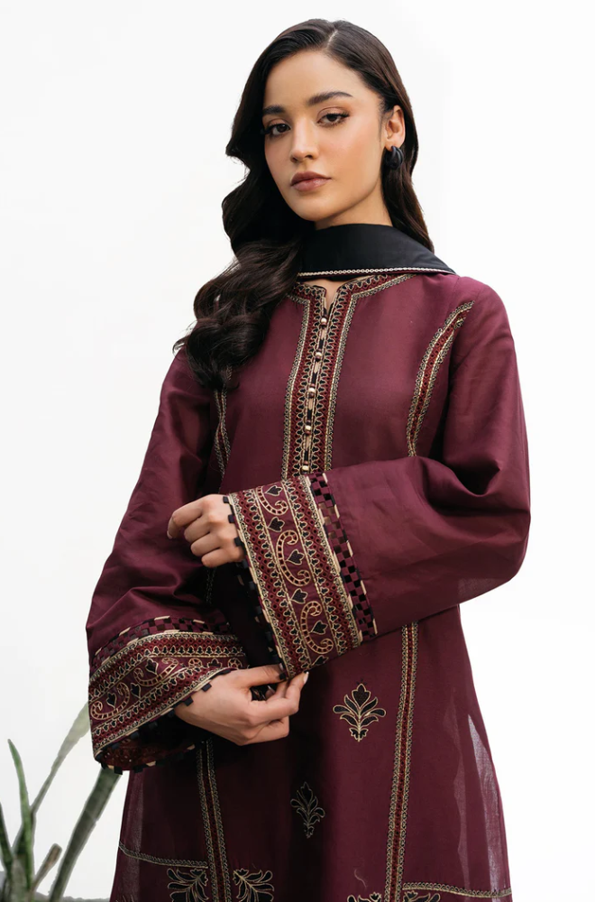 Jazmin - 3PC Unstitched Dhanak Embroidered Suit - US113