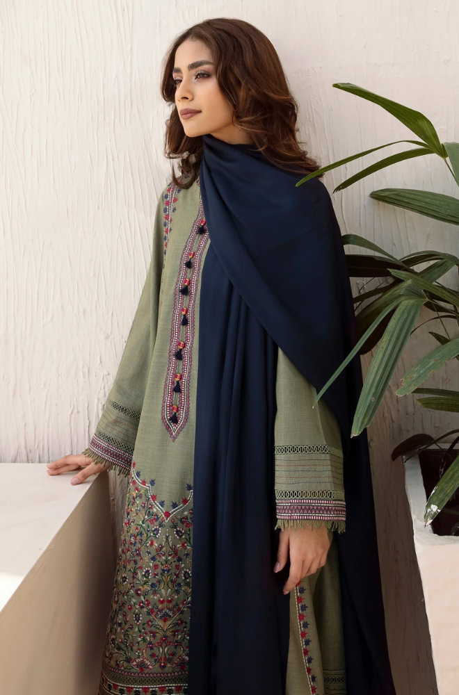 Jazmin - 3PC Unstitched Dhanak Embroidered Suit - UH169