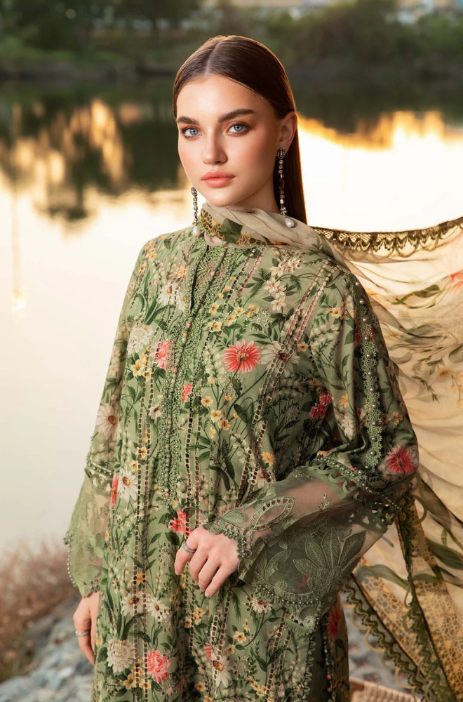 Maria.B - 3PC Lawn Digital Printed Suit (Unstitched) - UPHB0142