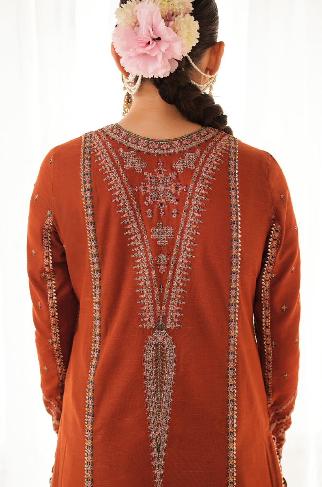 Hussain Rehar - 3PC Unstitched Dhanak Embroidered Suit - US230